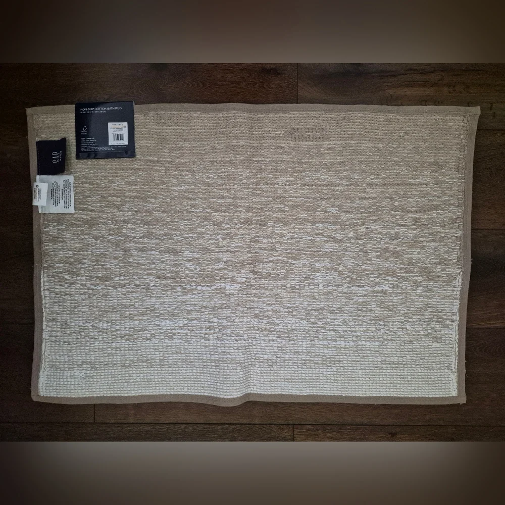 NEW Gap Home Cotton Ombre Non-Slip Cotton Bath Rug Khaki 20